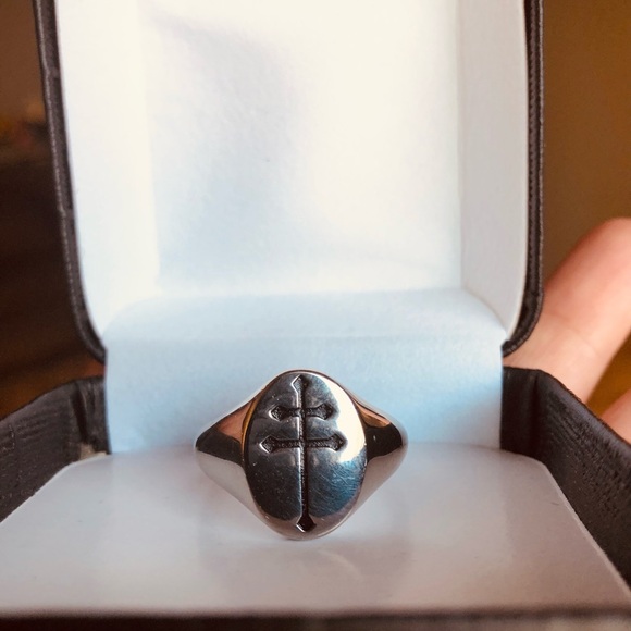 JOHNNY DEPP DOUBLE CROSS PIRATE RING NEW🔥 - Picture 4 of 10